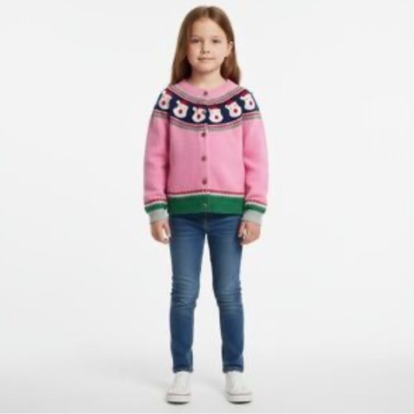 Mini Boden Pink Santa Sweater - Picture 2 of 6